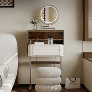 Luxury White Makeup Vanity Modern Compact Table with LED Mirror